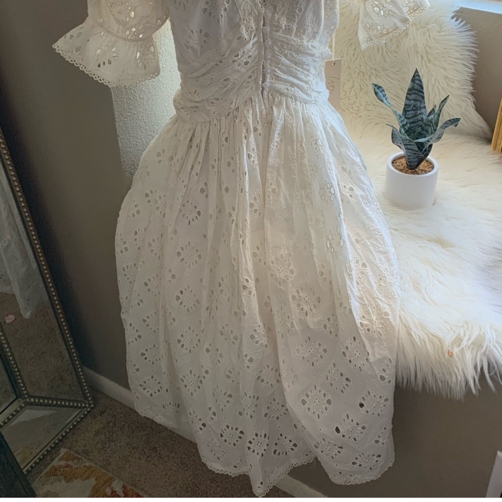 ANTHROPOLOGIE Love the label Puff Sleeve LaceDress - Picture 5 of 16
